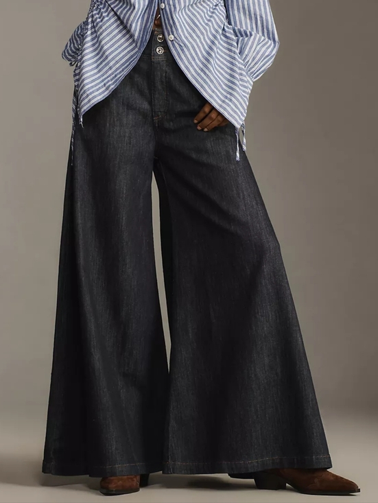 Anthropologie Denim - Anthropologie PILCRO Ultra Wide-Leg Jeans Dark Wash Size 27